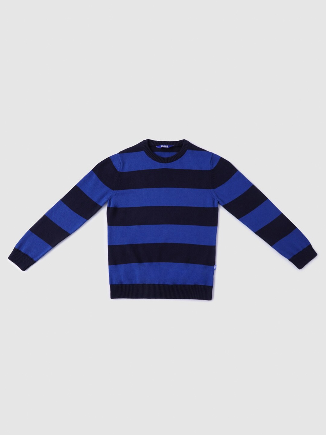 

Jack & Jones Boys Blue & Black Striped Cotton Pullover