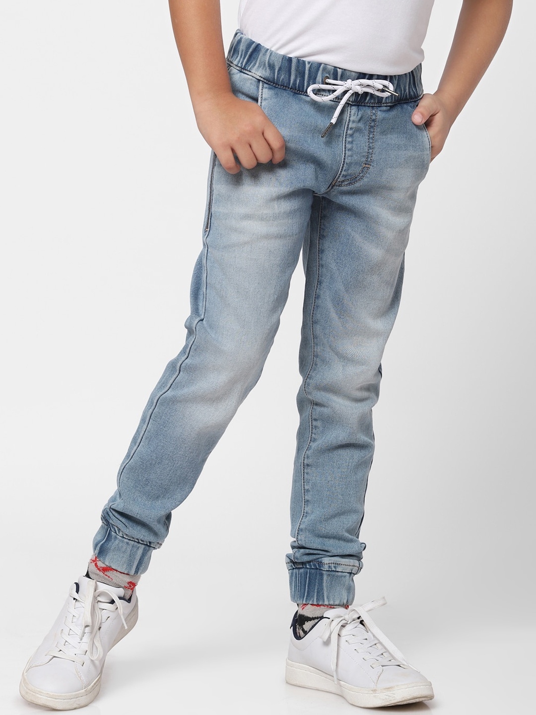 

Jack & Jones Boys Blue Jogger Heavy Fade Jeans