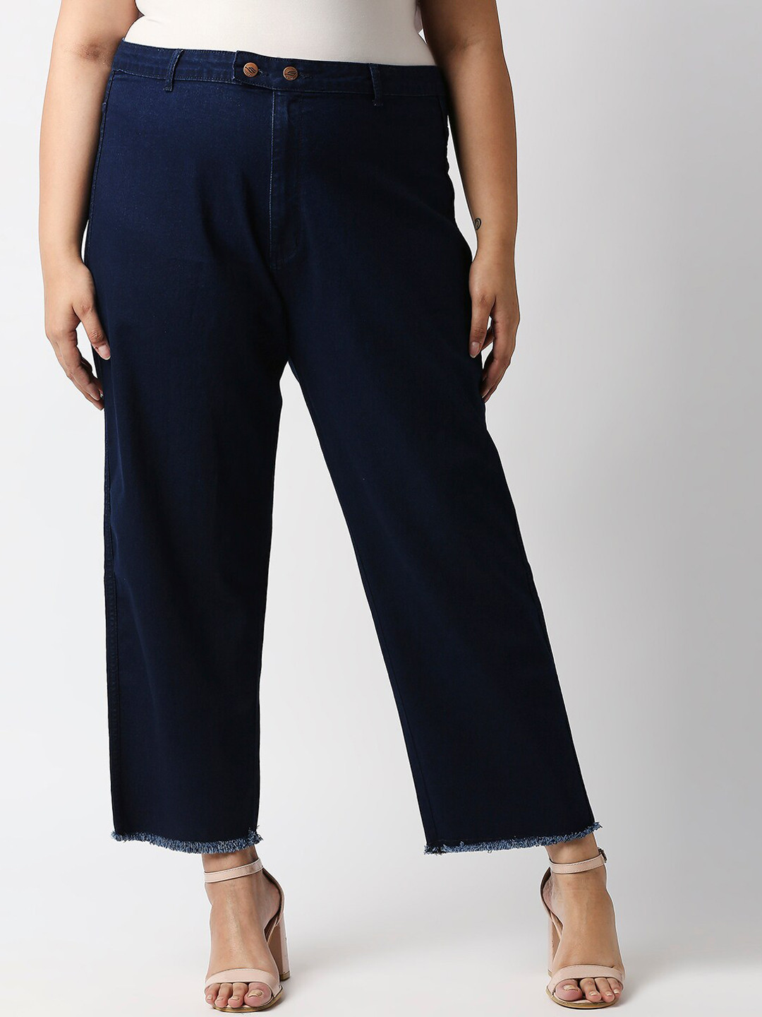

Freeform by High Star Women Plus Size Blue Wide Leg High-Rise Stretchable Jeans
