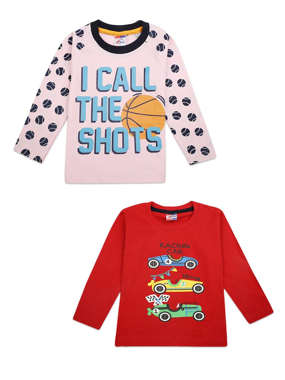 

V-Mart Boys Pack of 2 Printed T-shirt, Red
