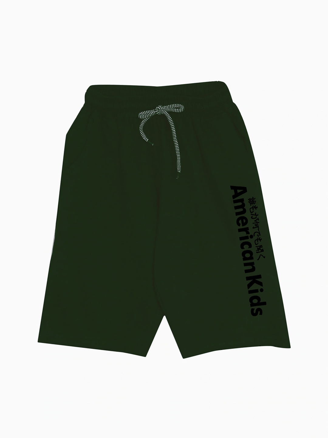 

American Kids Boys Olive Green Mid Rise Solid Shorts