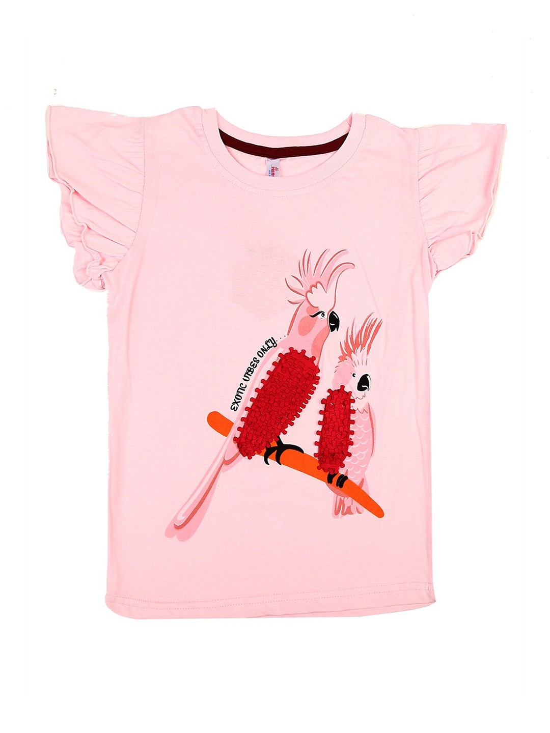

V-Mart Girls Pink & Red Printed T-shirt