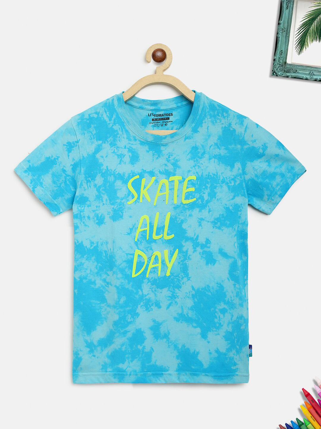 

Lil Tomatoes Boys Blue Tie and Dye Dyed Outdoor T-shirt