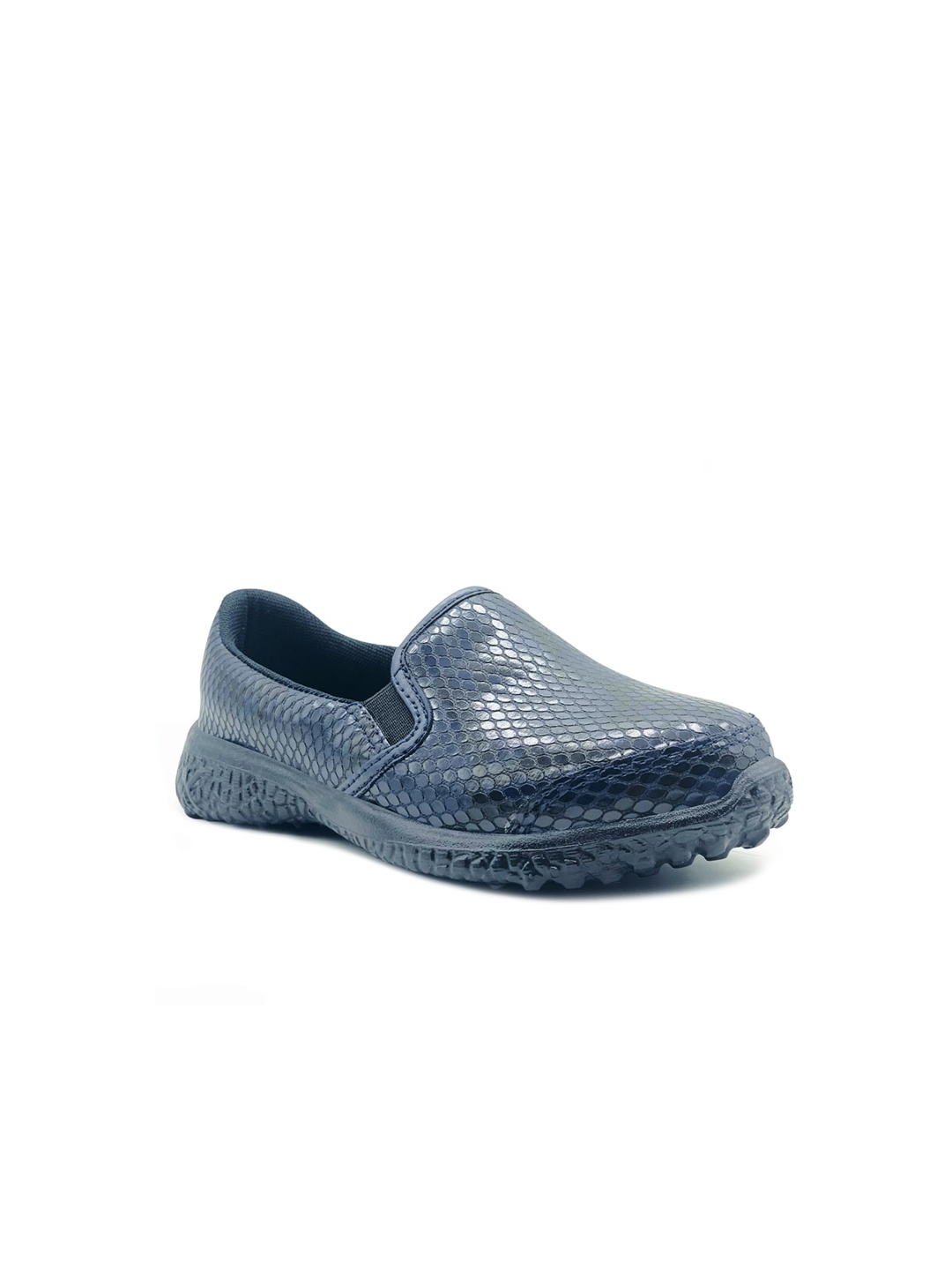 

KazarMax Boys Navy Blue Textured PU Loafers