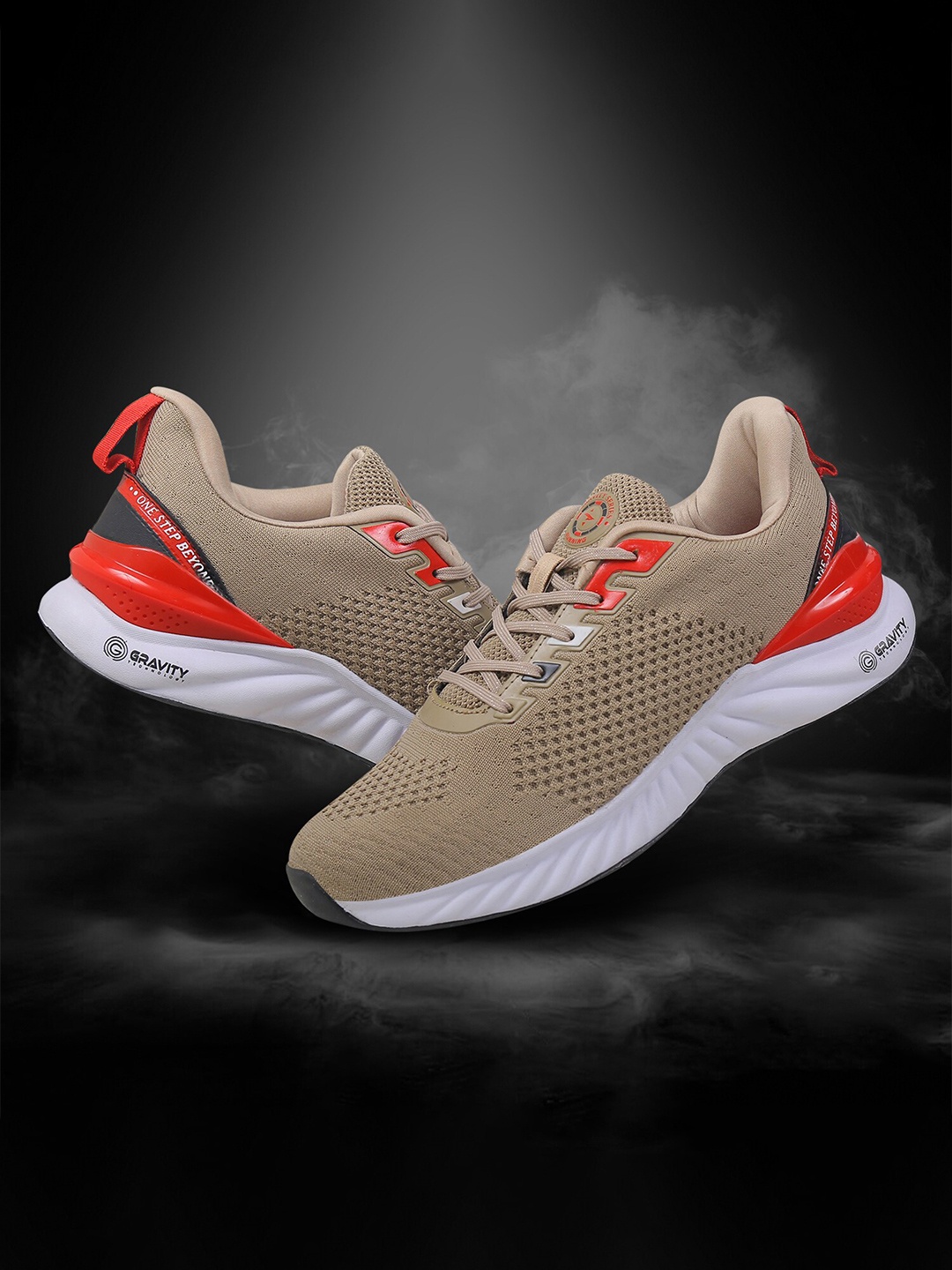 

ASIAN Men Beige Mesh Running Shoes