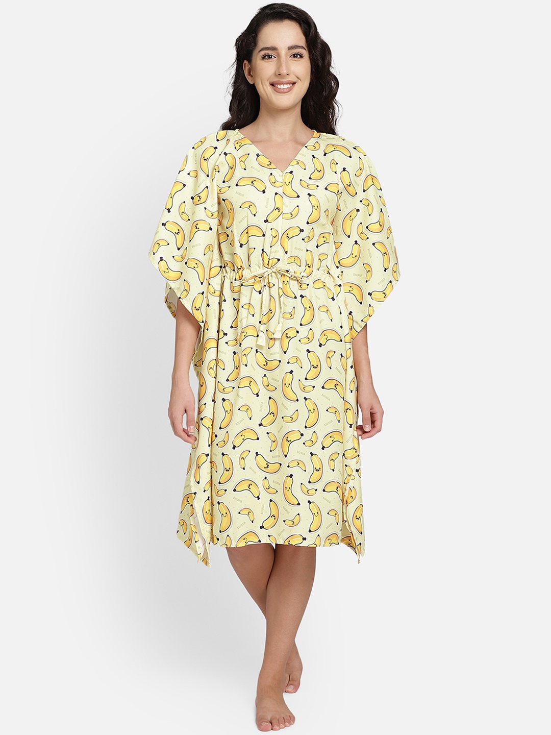 

Bellofox Yellow Printed Nightdress