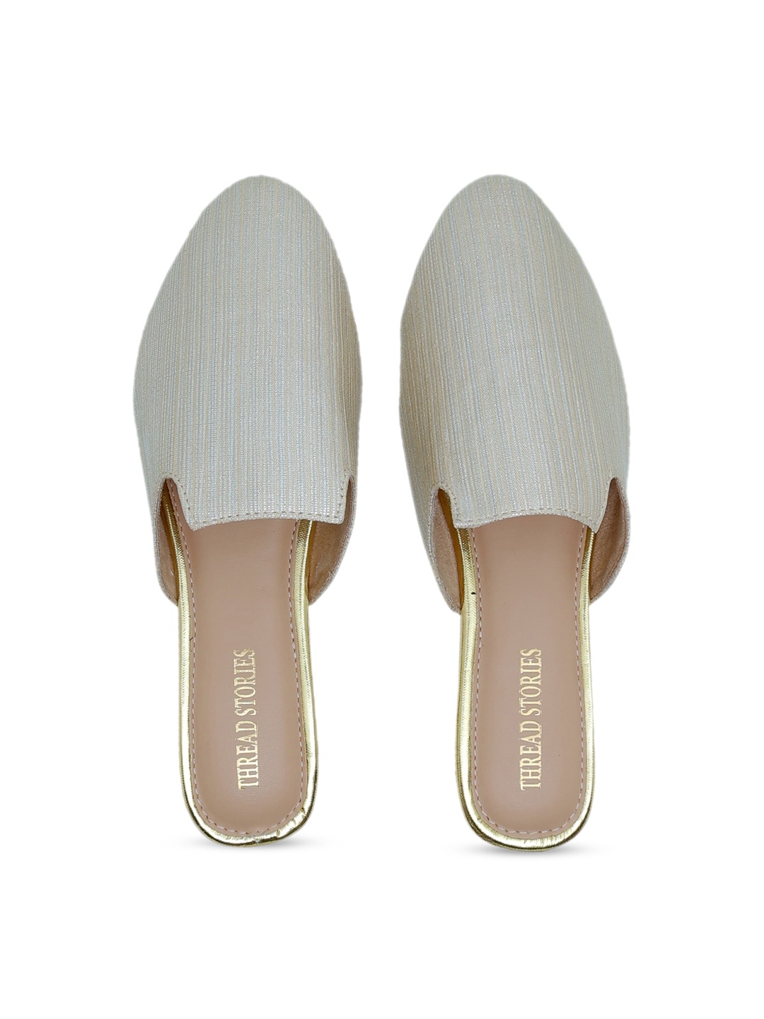 

Thread Stories Women Gold-Toned Mules Flats