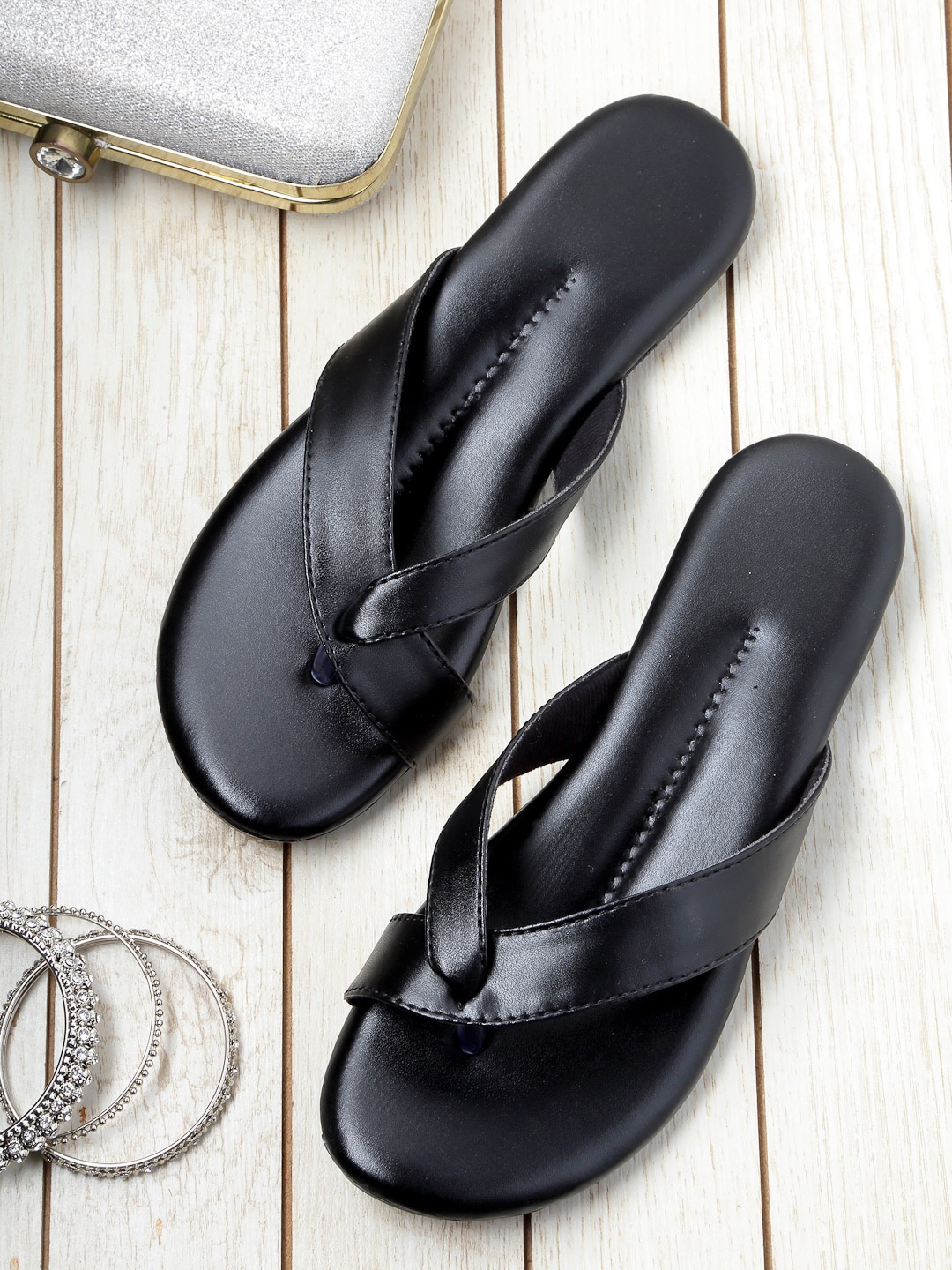 

DEAS Women Black Open Toe Flats