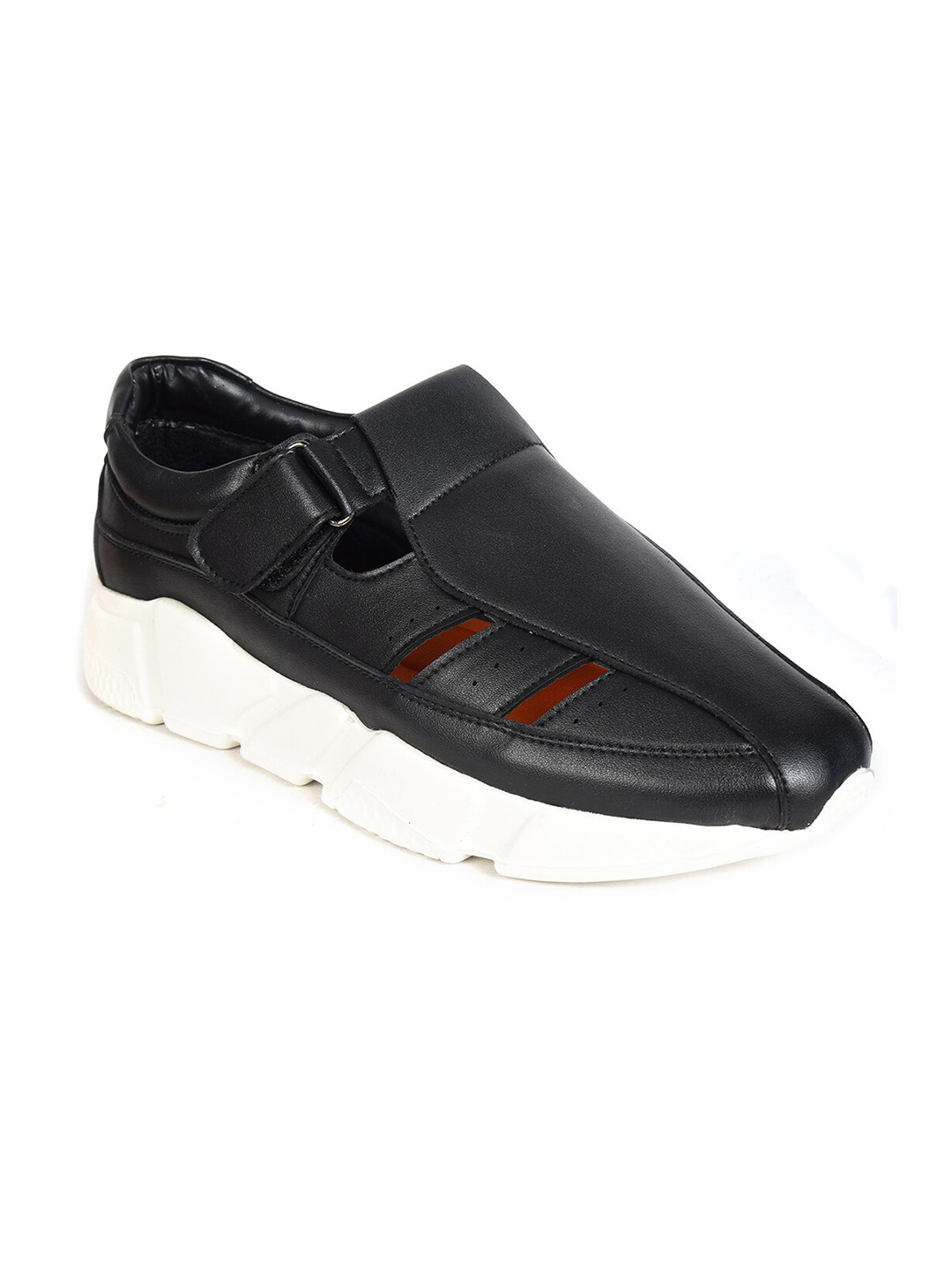 

IMPAKTO Men Black & White Shoe-Style Sandals