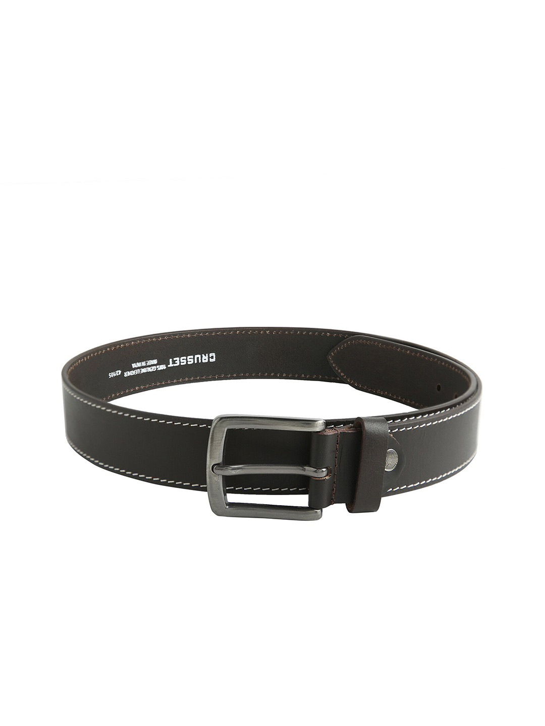 

CRUSSET Men Brown Solid Leather Casual Belt