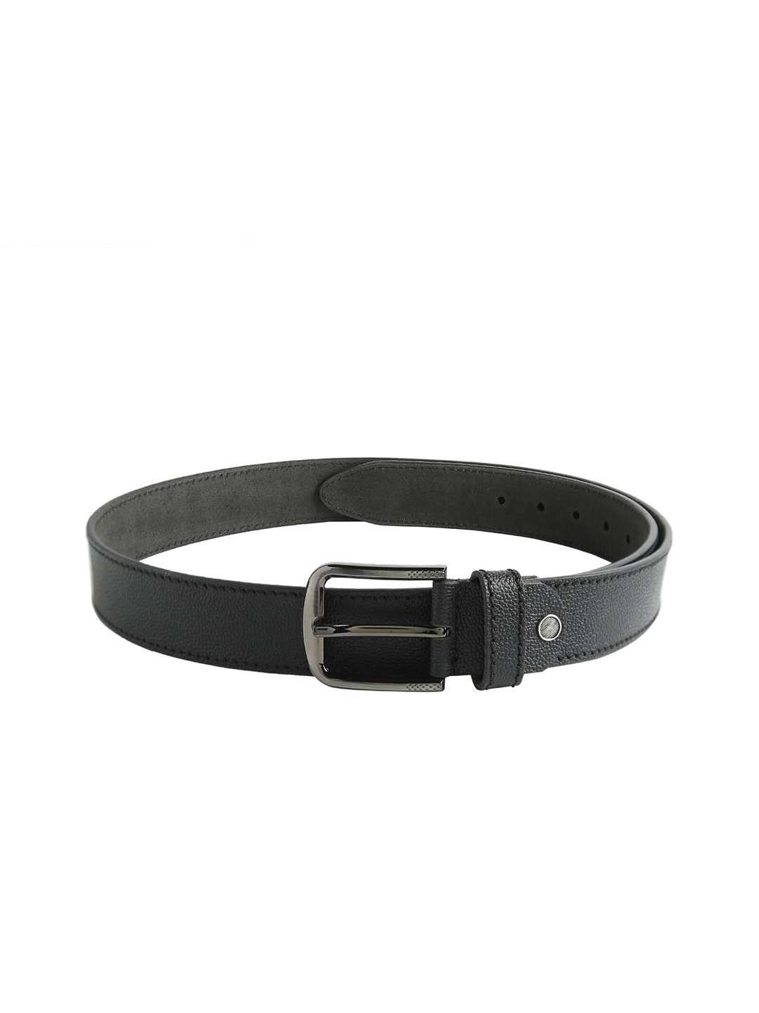 

CRUSSET Men Black Textured Leather Casual Belt