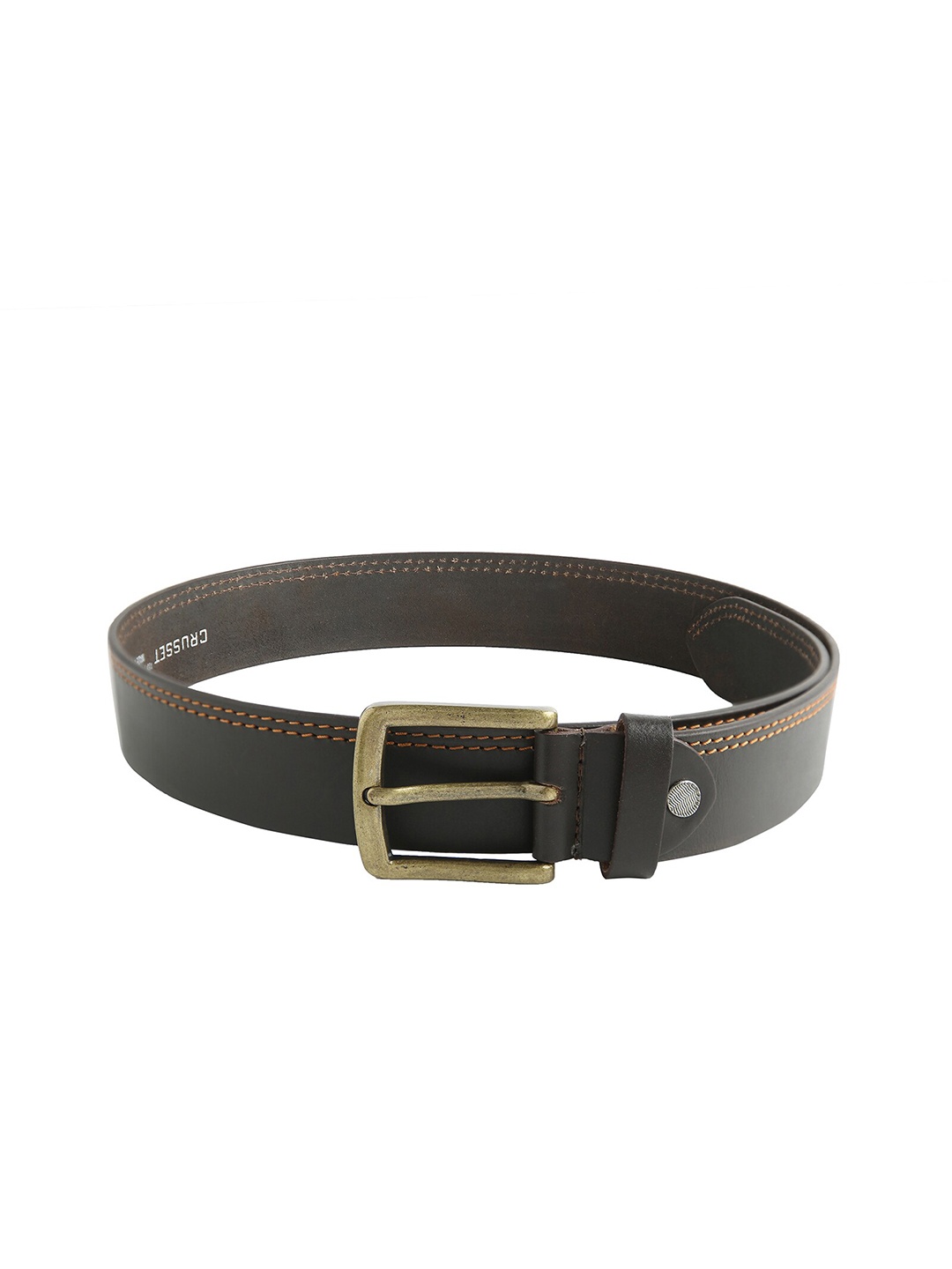 

CRUSSET Men Brown Leather Belt