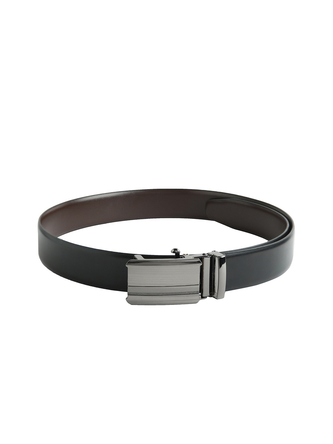 

CRUSSET Men Black PU Belt