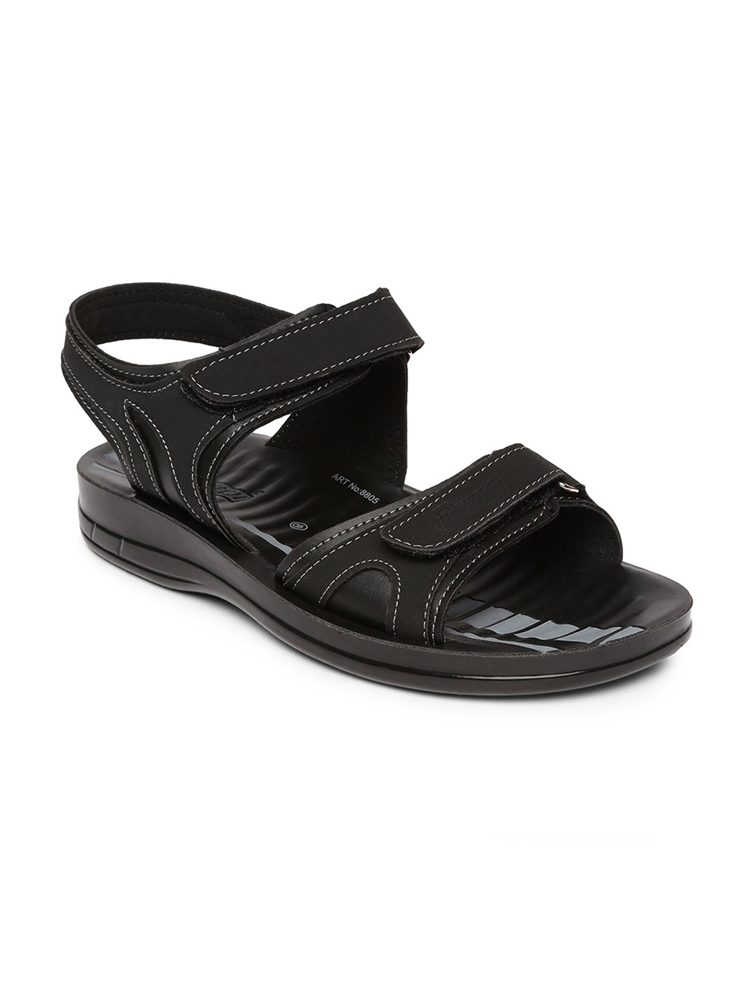 

Paragon Men Black Comfort Sandals