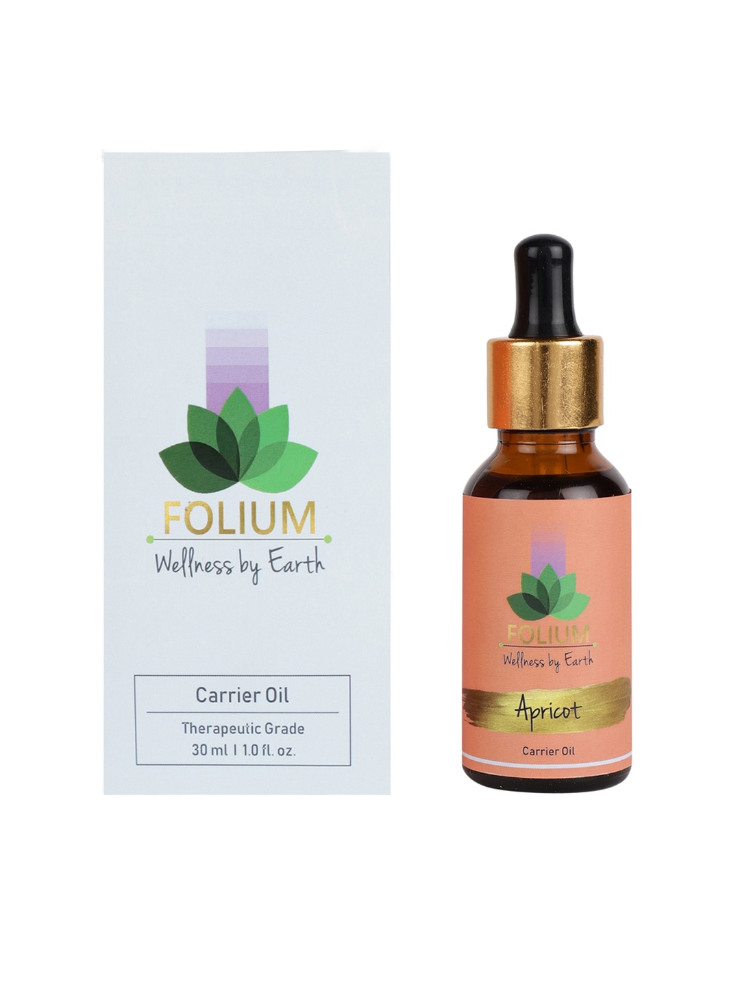 

FOLIUM Therapeutic Grade Apricot Carrier Oil for Hair & Skin - 30 ml, Peach