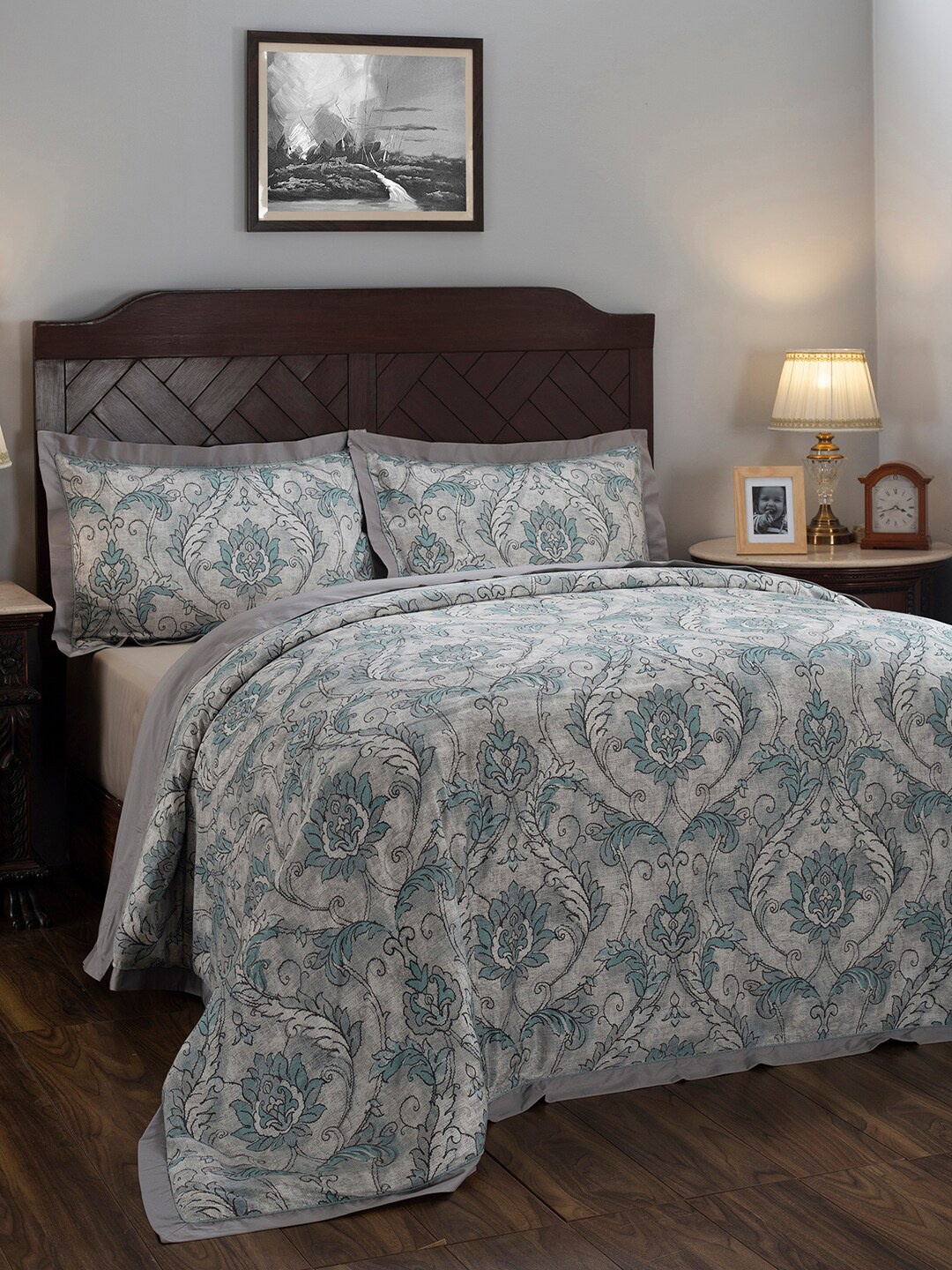 

MASPAR Blue Printed Duvet Cover Set