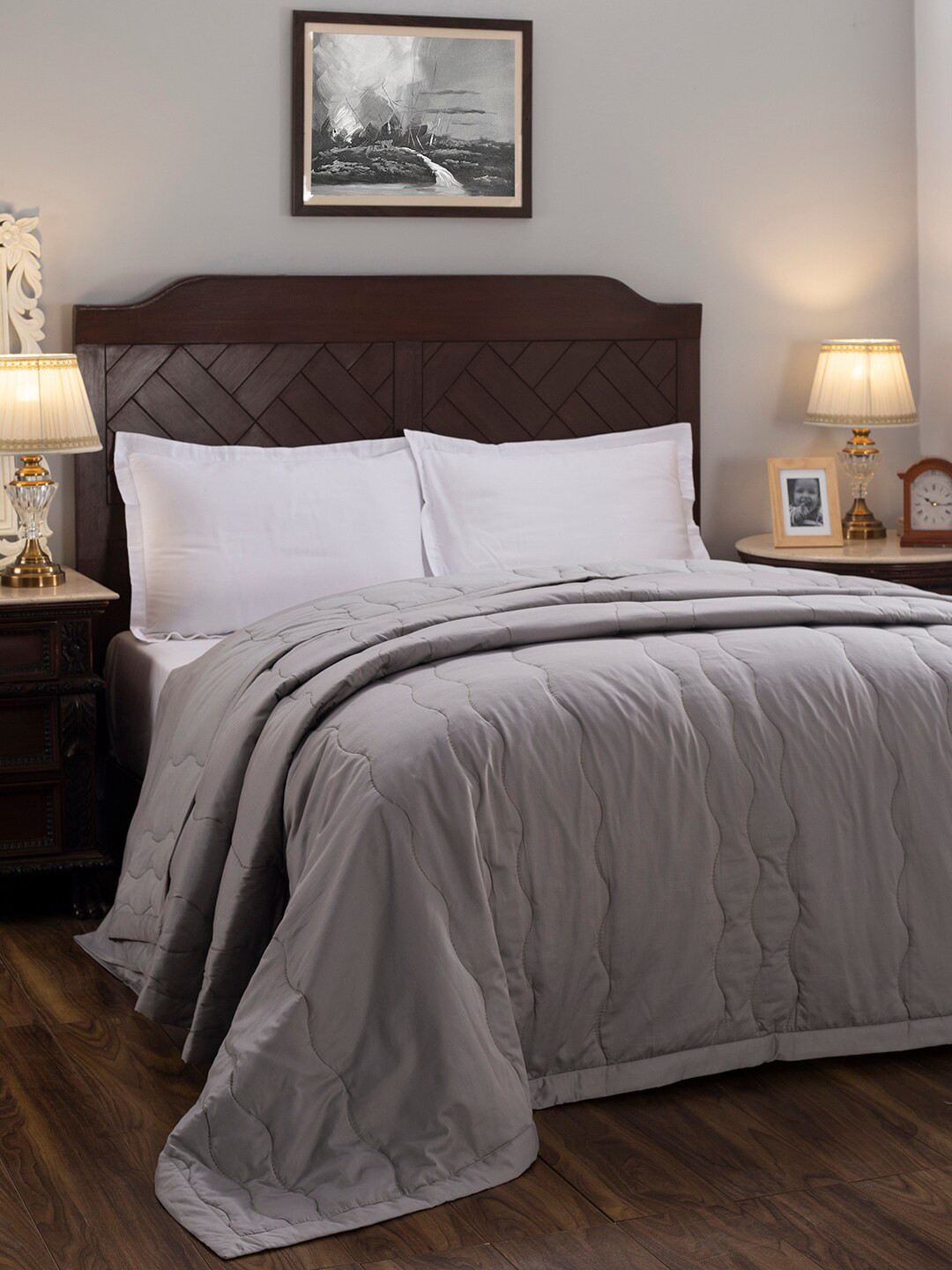 

MASPAR Grey AC Room 110 GSM Double Bed Quilt
