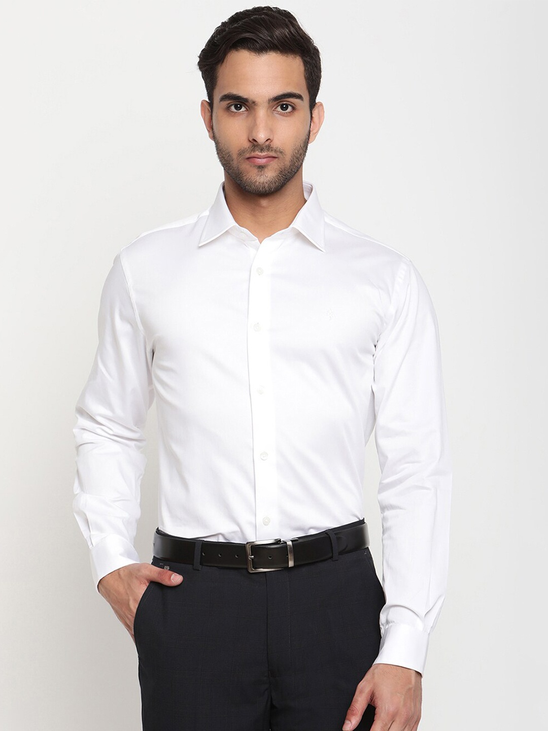 

Cantabil Men White Original Semi Sheer Formal Shirt