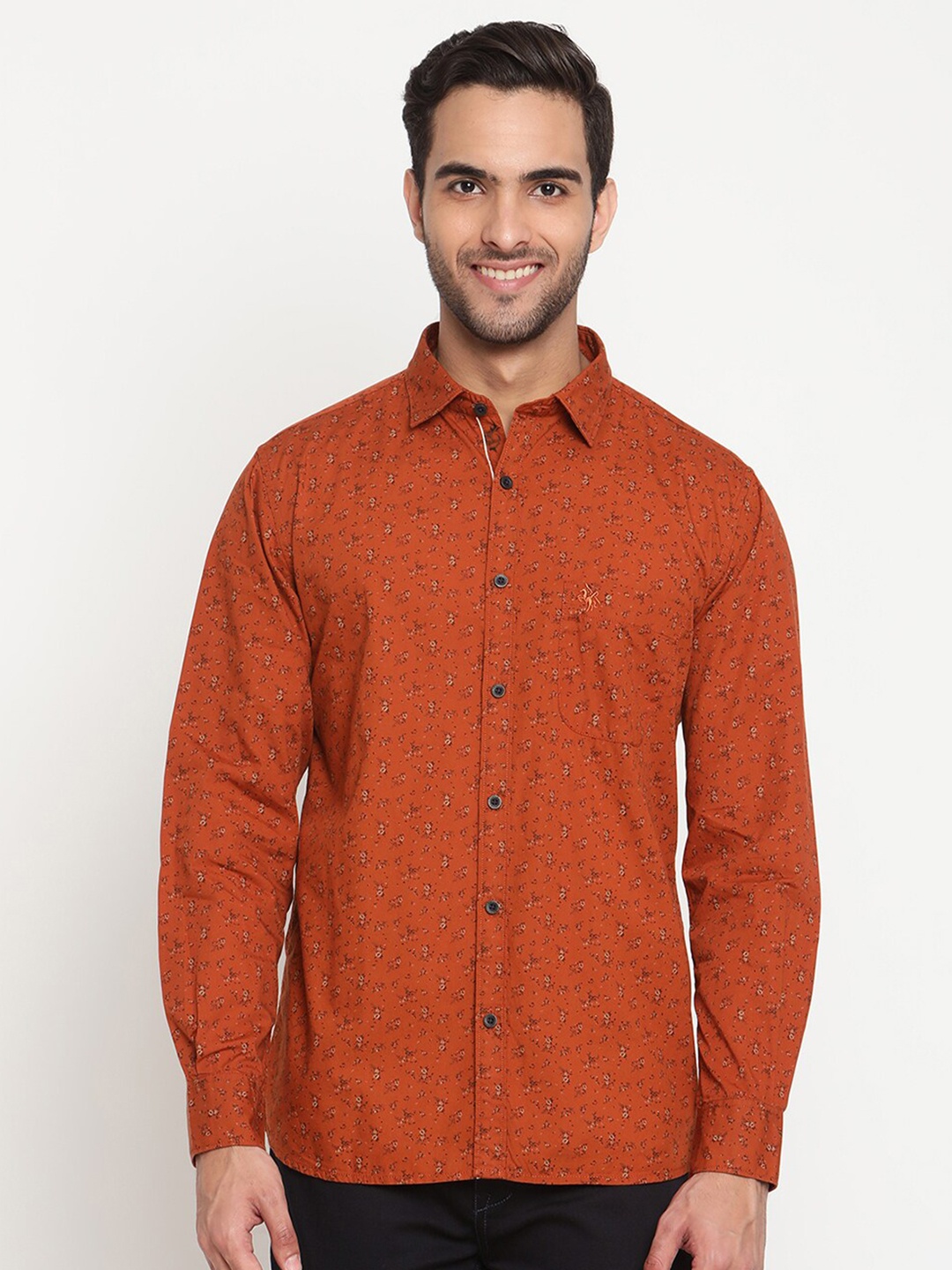 

Cantabil Men Red Original Floral Printed Casual Shirt