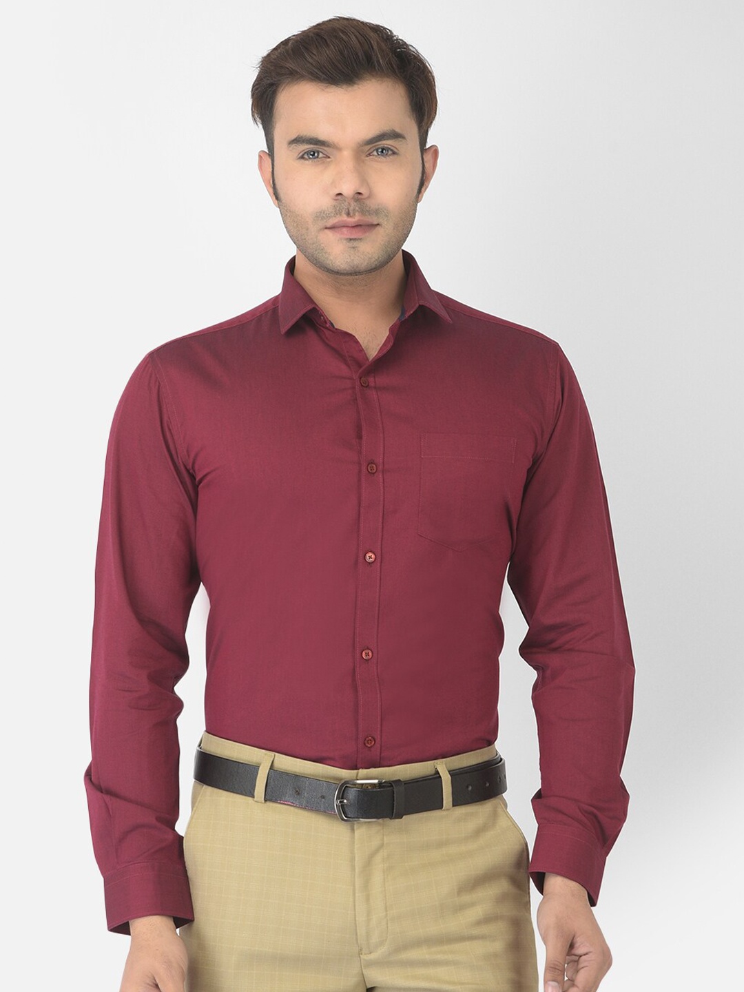 

Canary London Men Maroon Smart Slim Fit Formal Shirt