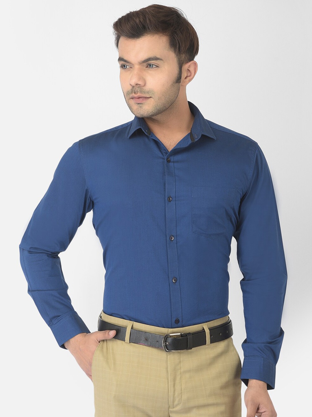 

Canary London Men Blue Smart Slim Fit Casual Shirt