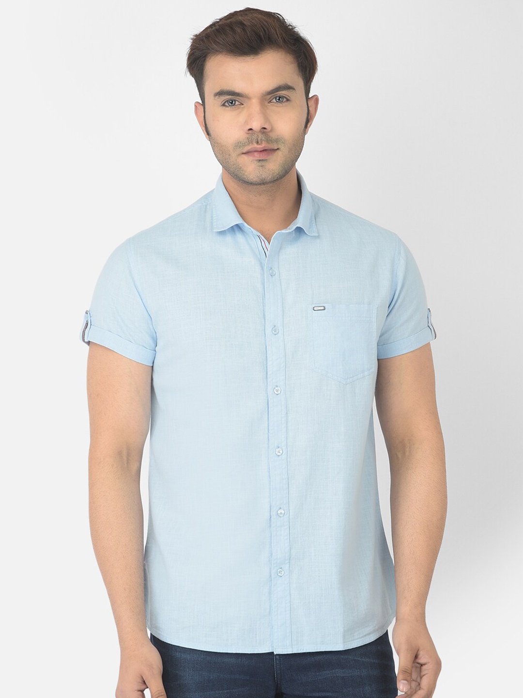 

Canary London Men Blue Smart Slim Fit Casual Shirt
