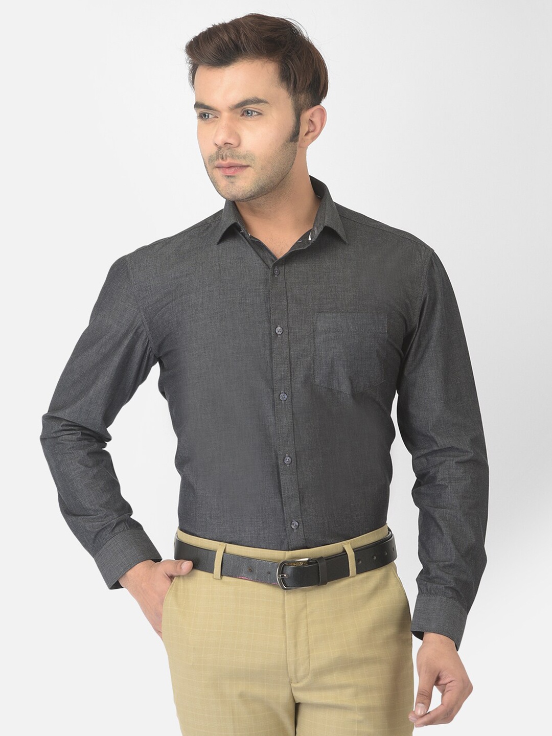 

Canary London Men Charcoal Smart Formal Shirt