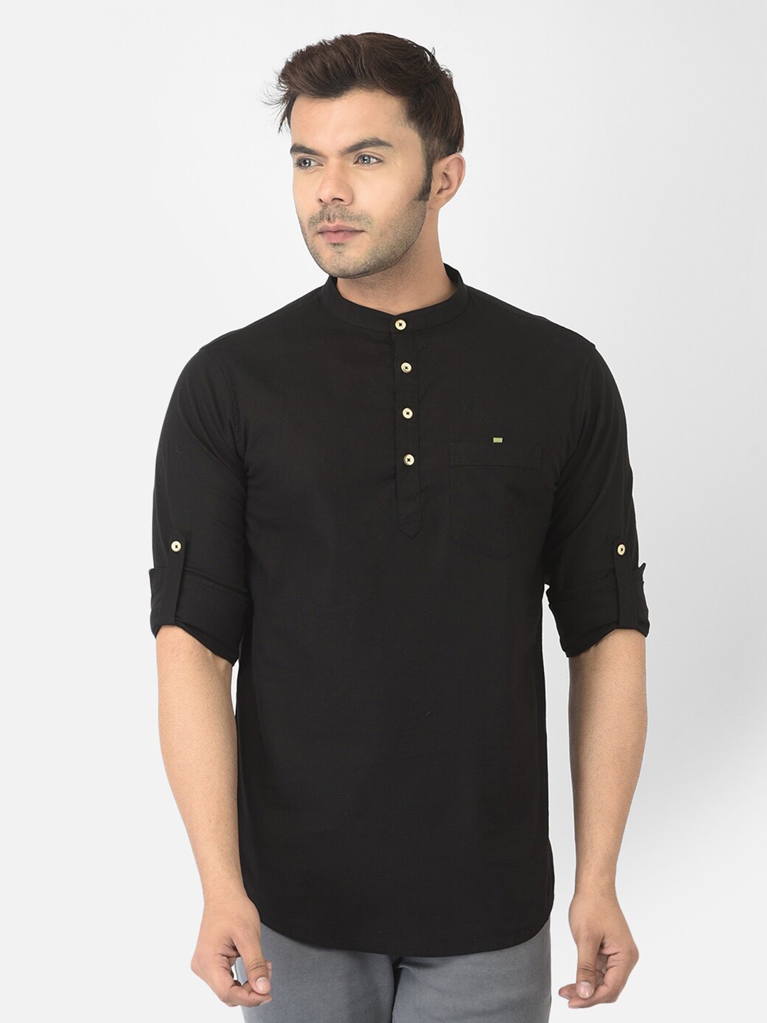 

Canary London Men Black Smart Slim Fit Casual Shirt