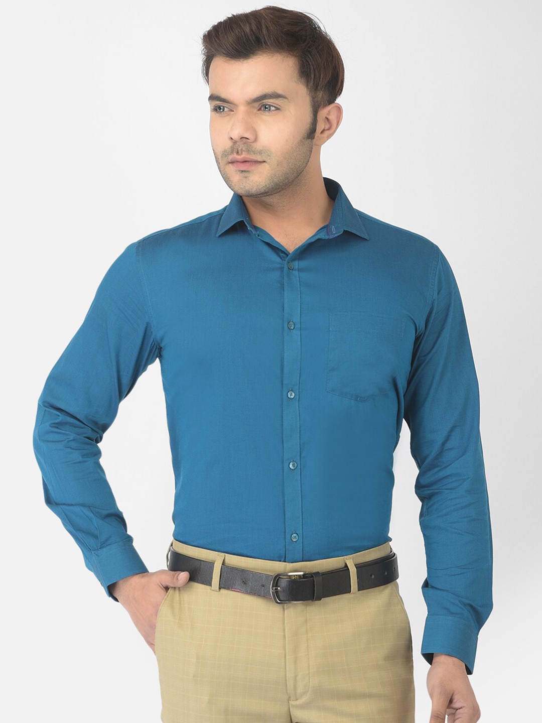 

Canary London Men Teal Smart Slim Fit Formal Shirt