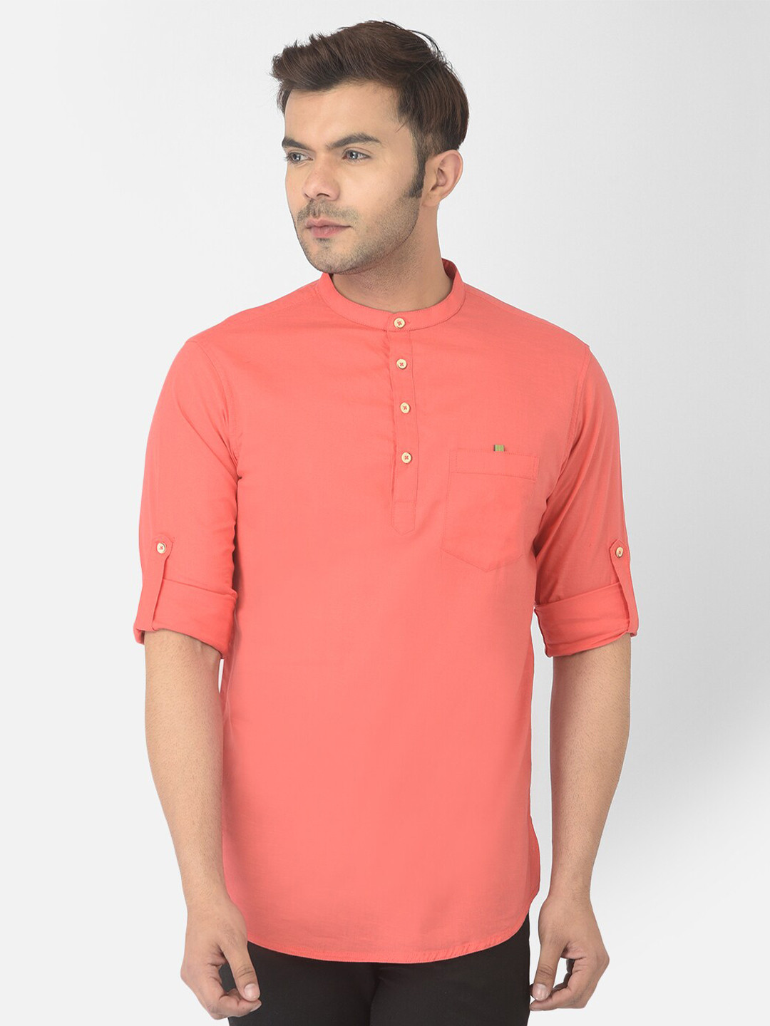 

Canary London Men Orange Smart Slim Fit Casual Shirt