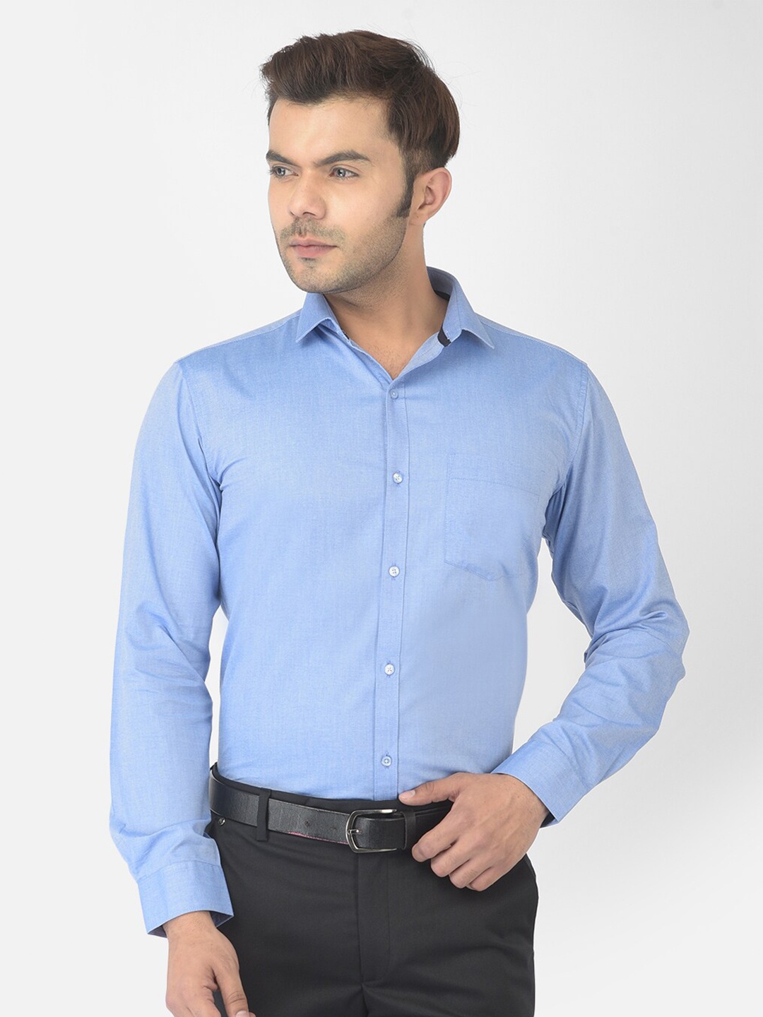 

Canary London Men Blue Smart Slim Fit Cotton Formal Shirt