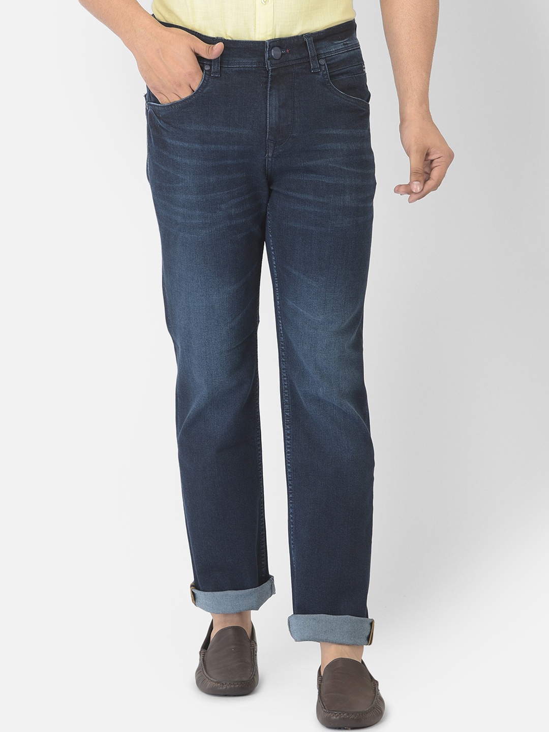 

Canary London Men Blue Smart Straight Fit Light Fade Stretchable Jeans