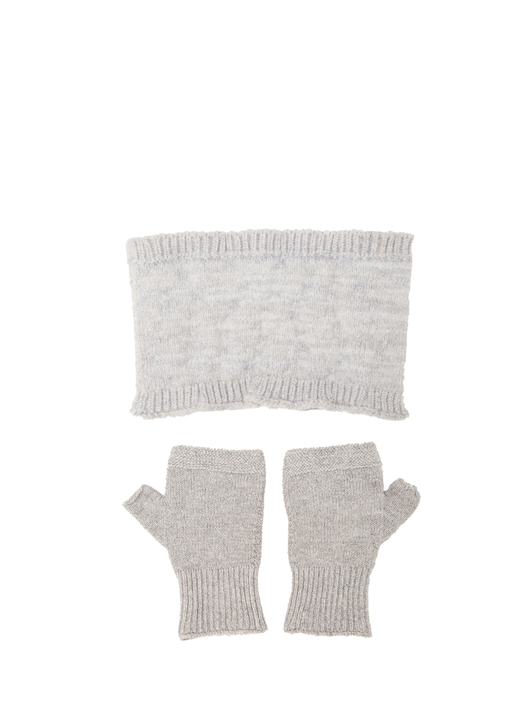 

Bharatasya Unisex Grey Pack of Training or Gym Headband and Gloves