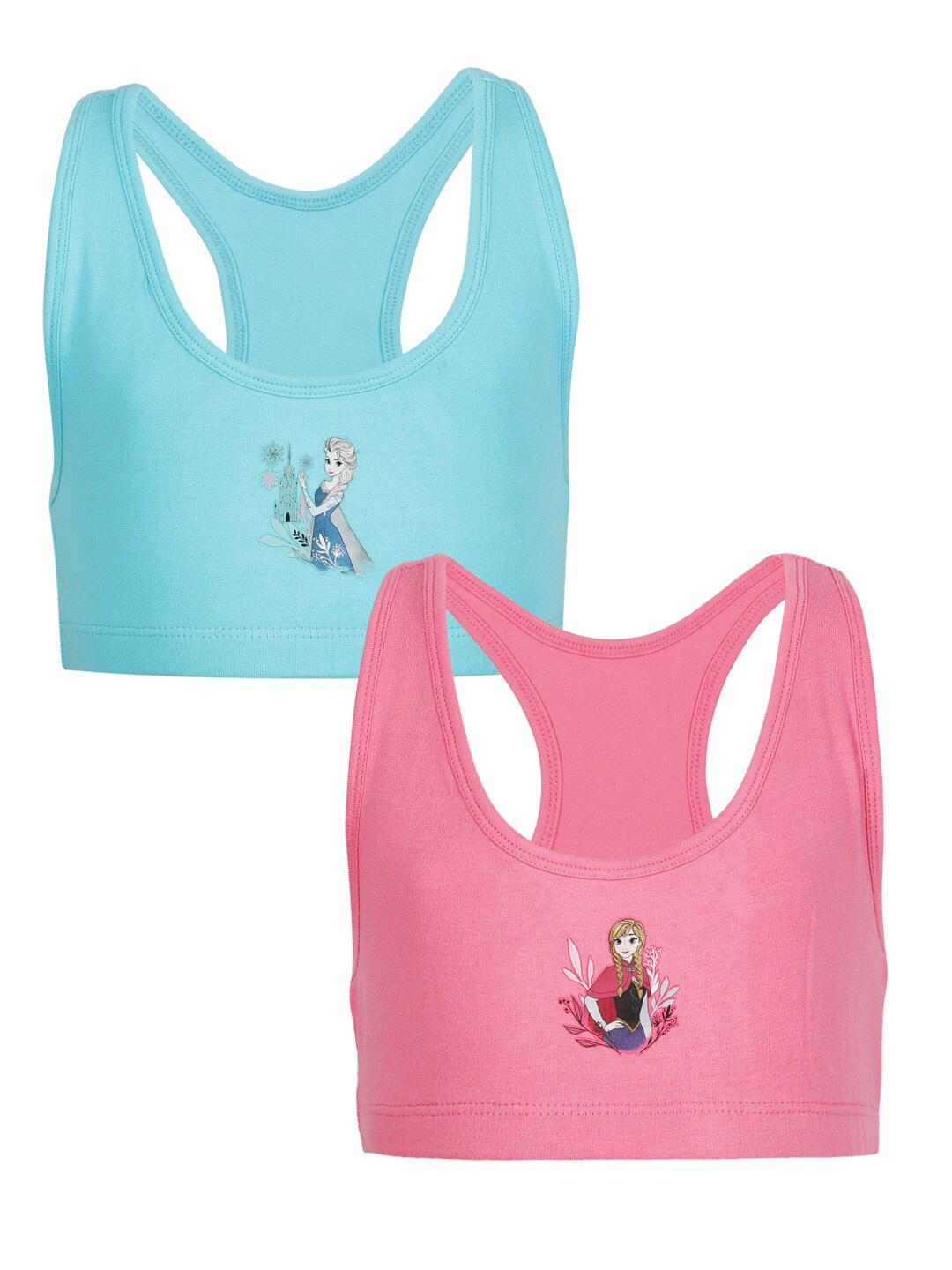 

Charm n Cherish Set of 2 Blue & Pink Printed Bra