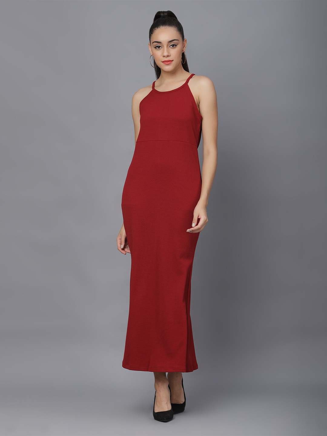 

Darzi Maroon Maxi Dress