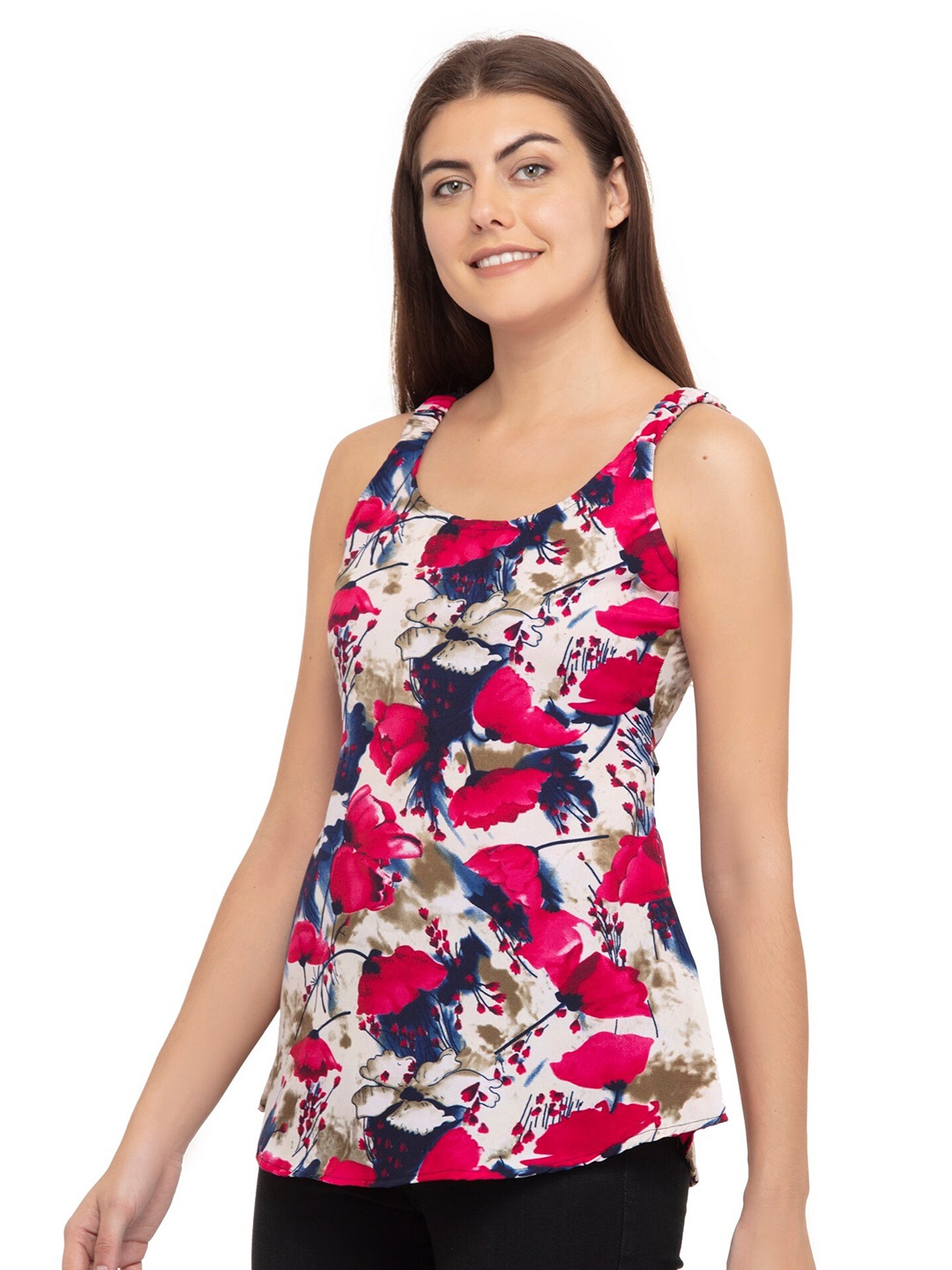 

DEGE Women Multicoloured Floral Print Top, Multi
