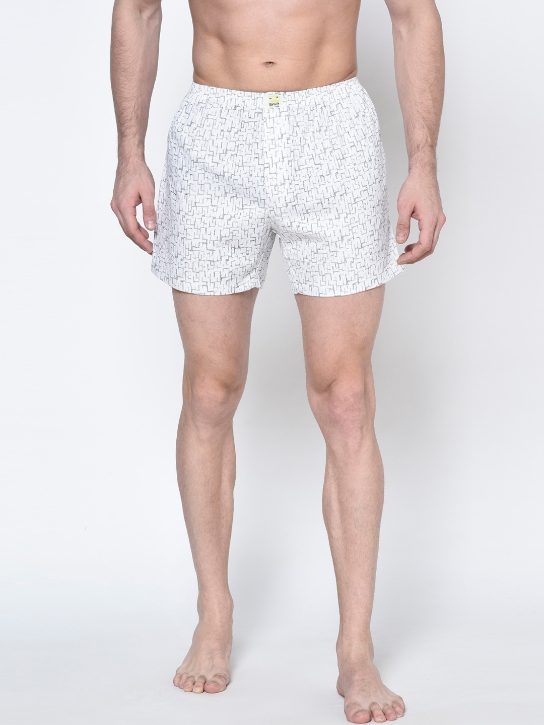 SI2 SLIP IN 2 Men White Printed White Boxers BOXER101-501-111
