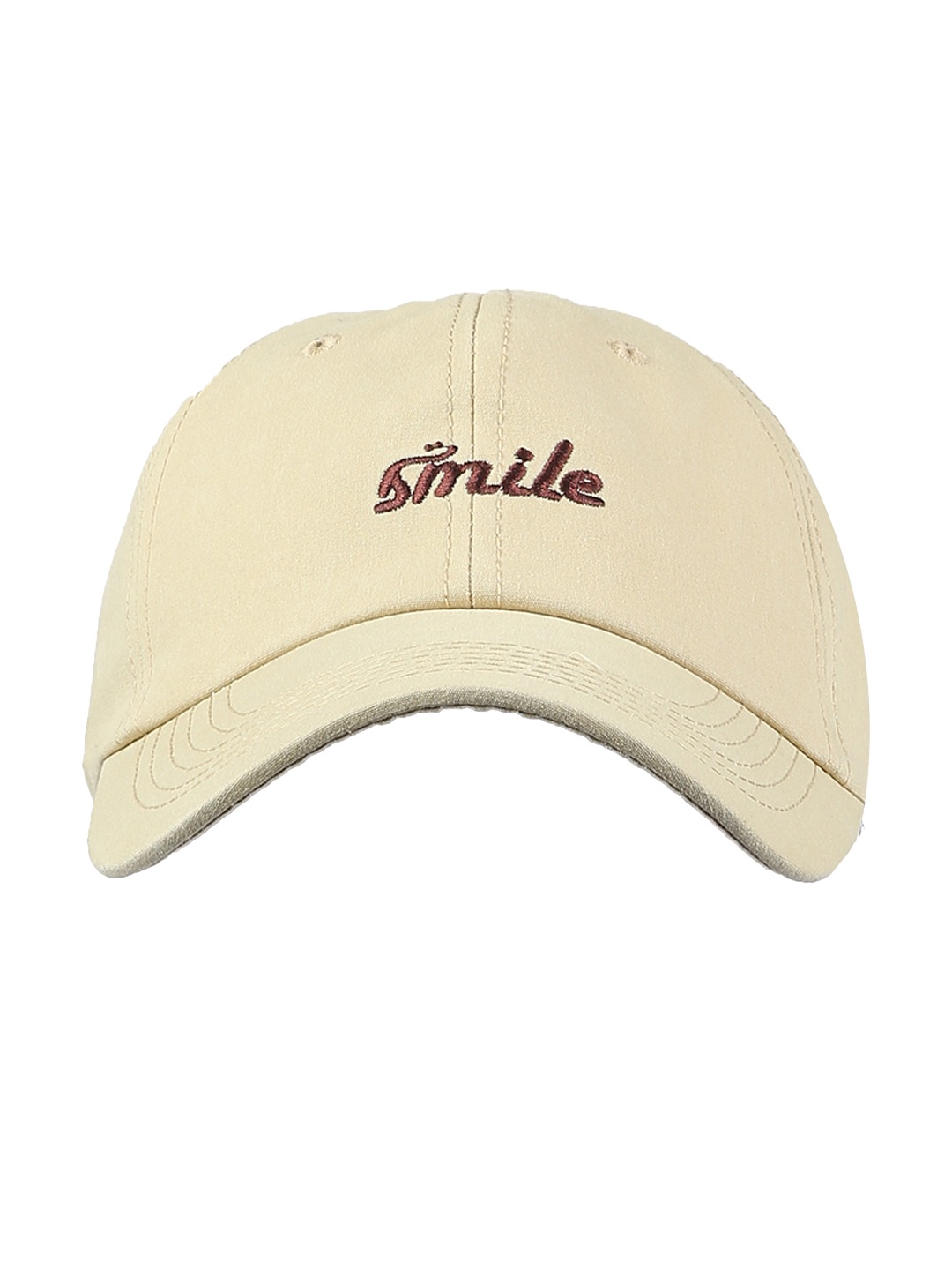 

Bunnywave Unisex Beige Embroidered Baseball Snapback Cap