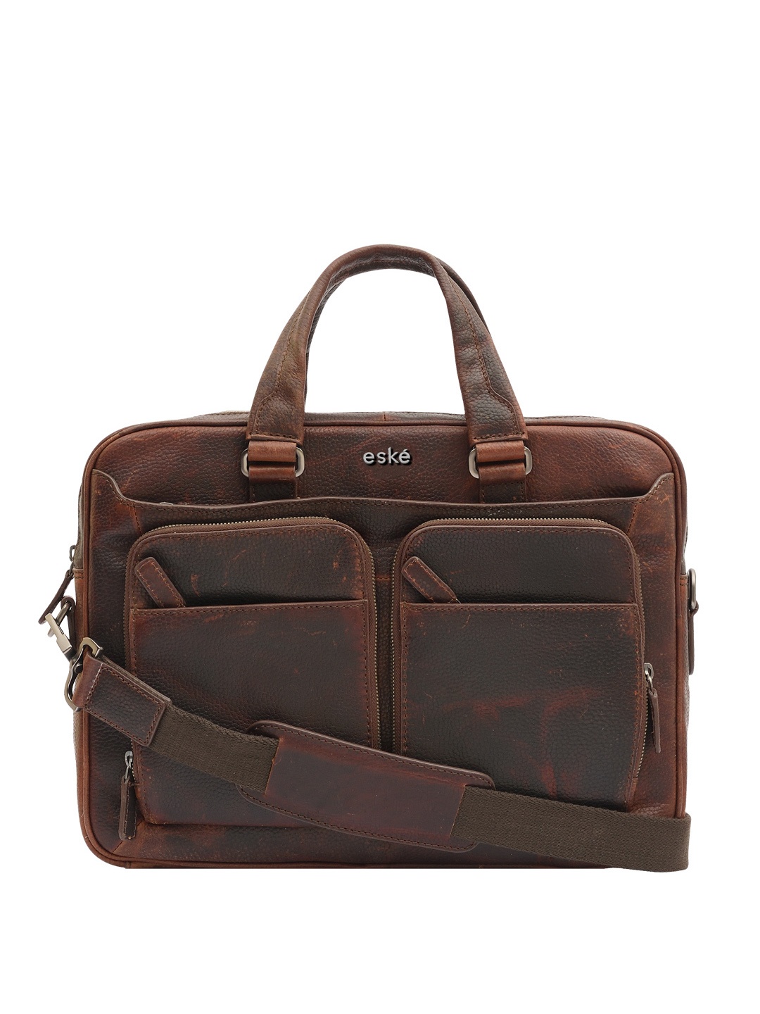 

Eske Men Brown Leather 15 Inch Laptop Bag