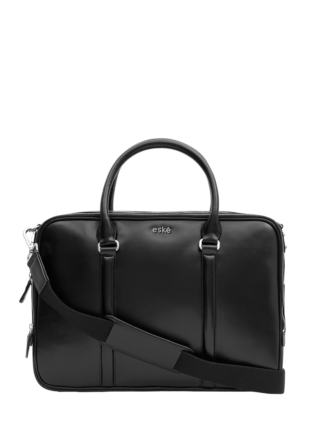 

Eske Men Black Leather 16 Inch Laptop Bag