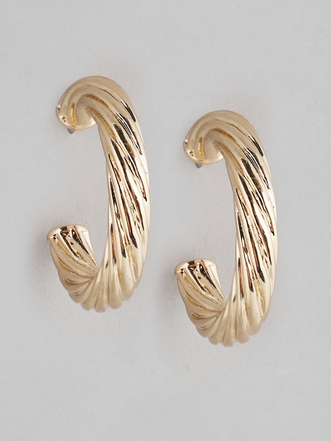 

20Dresses Gold-Toned Crescent Shaped Hoop Earrings