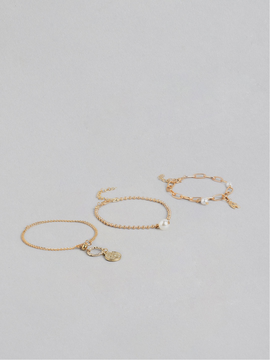 

20Dresses Set of 3 Gold-Plated Bracelet Set