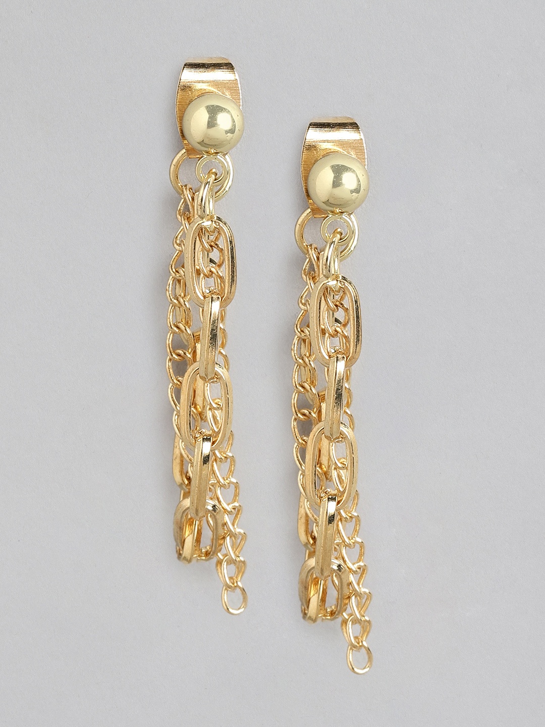 

20Dresses Gold-Toned Circular Drop Earrings