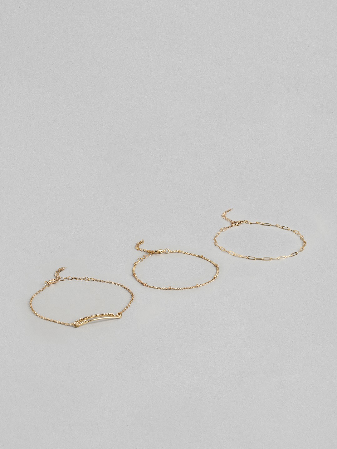 

20Dresses Set of 3 Gold-Toned Bracelet