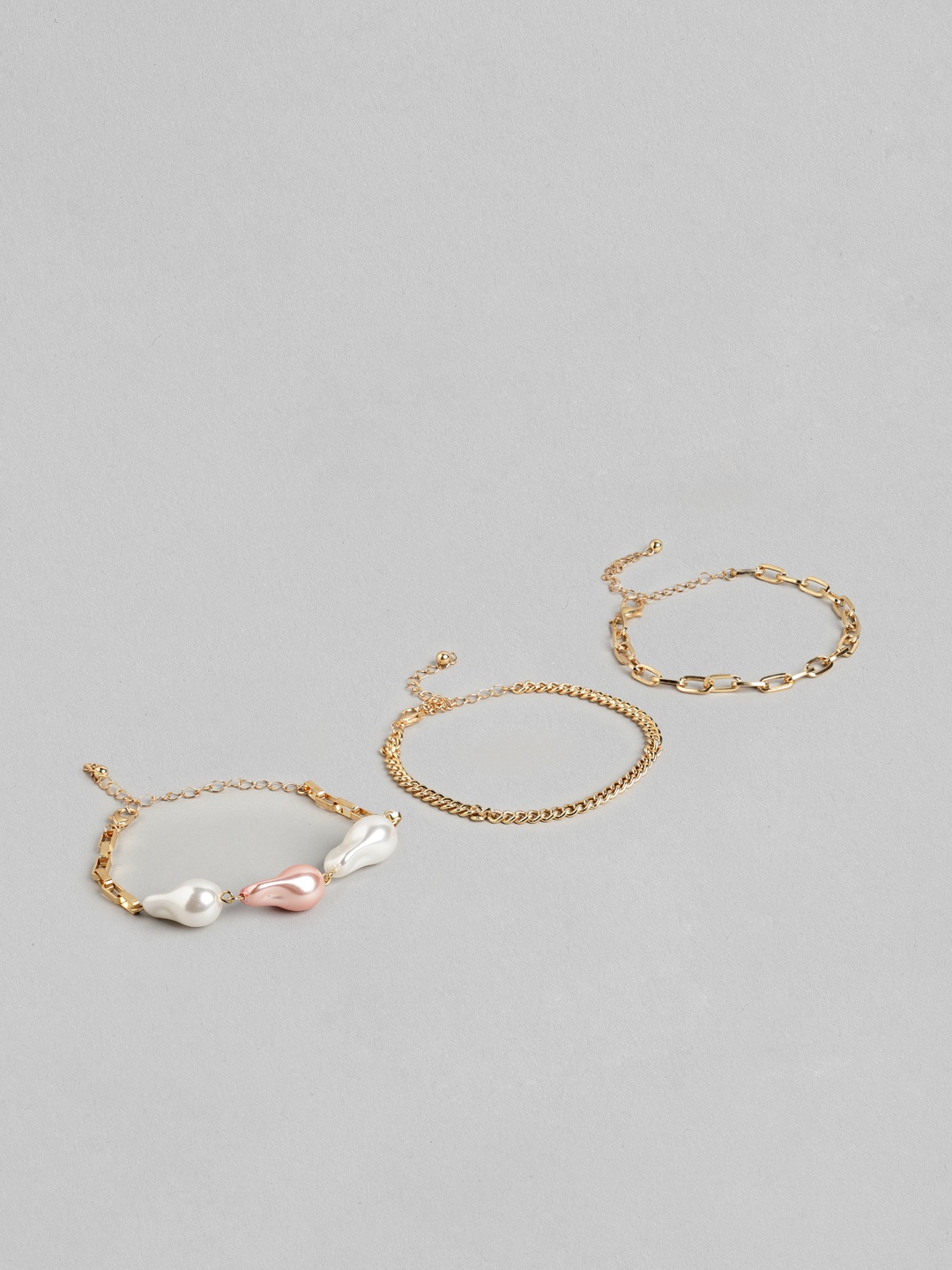 

20Dresses Set of 3 Gold-Toned Bracelet
