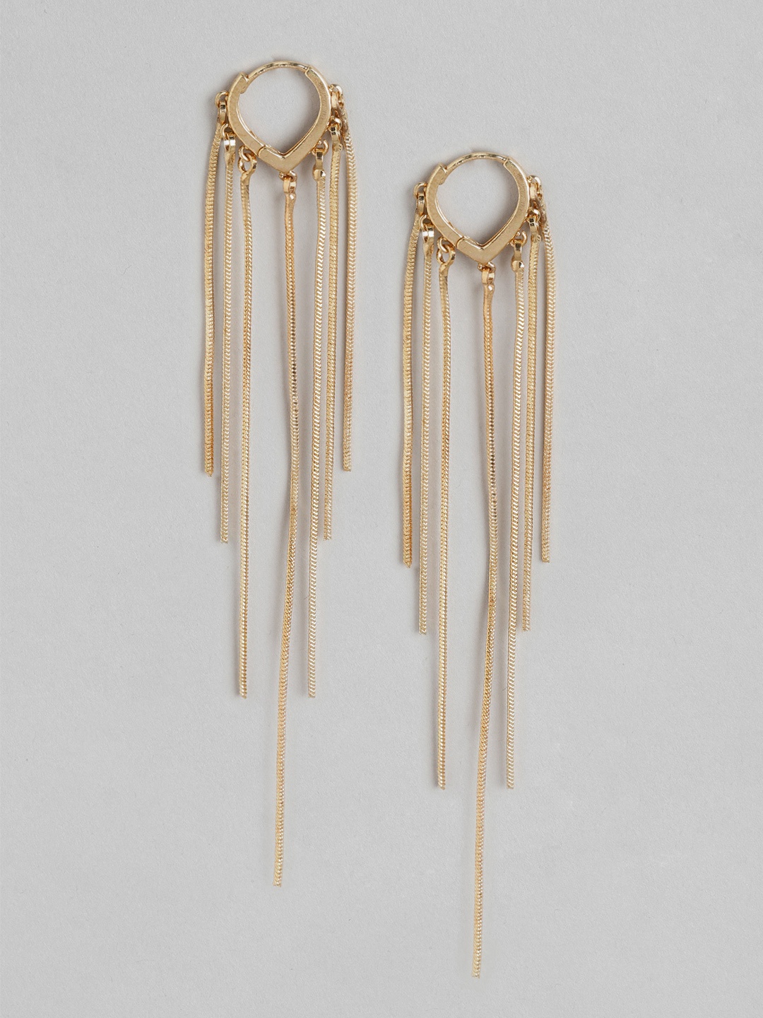 

20Dresses Gold-Toned Circular Drop Earrings