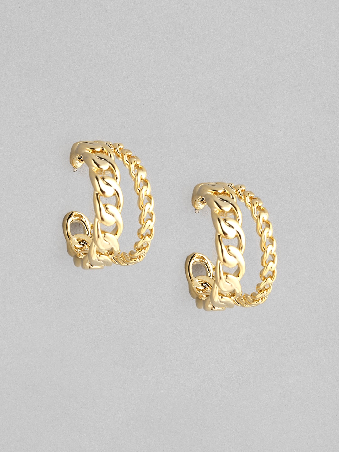 

20Dresses Gold-Toned Crescent Shaped Hoop Earrings