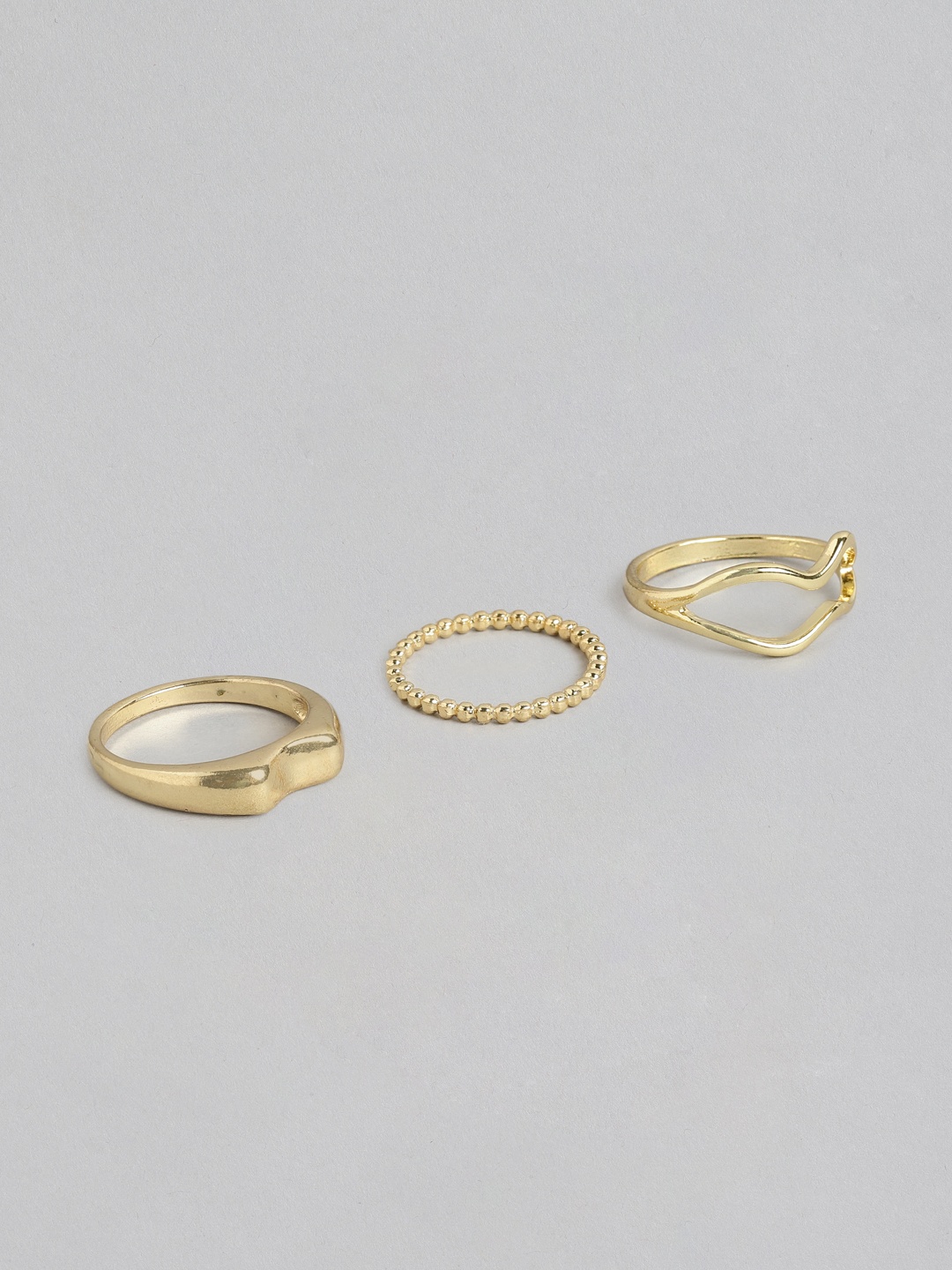 

20Dresses Women Set of 3 Gold-Toned Rings