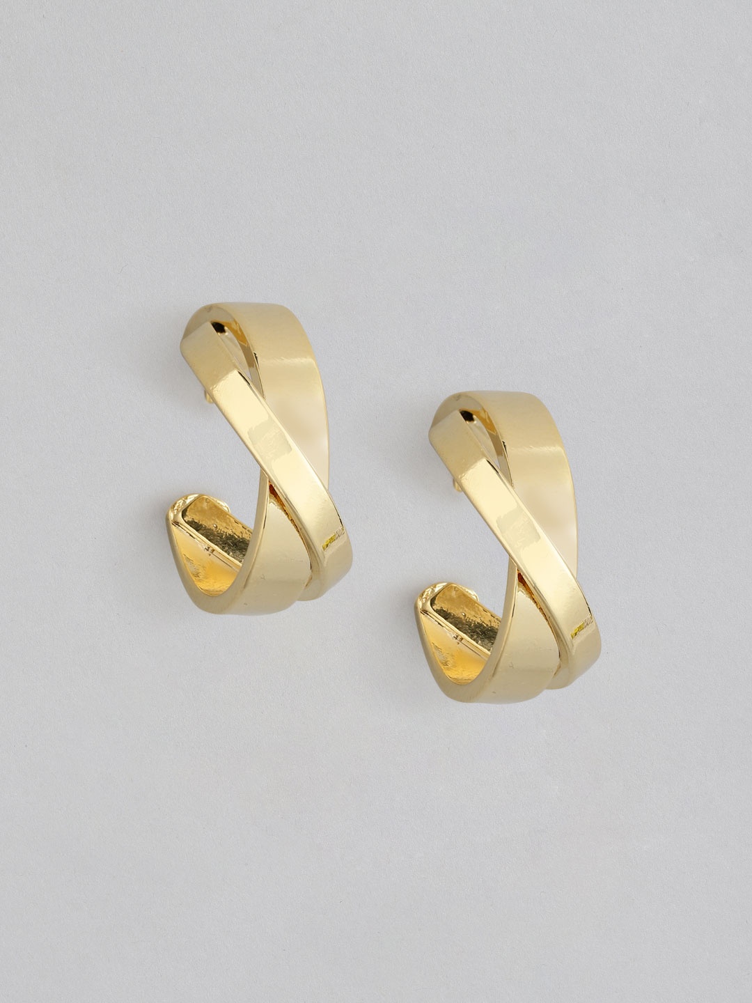 

20Dresses Gold-Toned Crescent Shaped Hoop Earrings