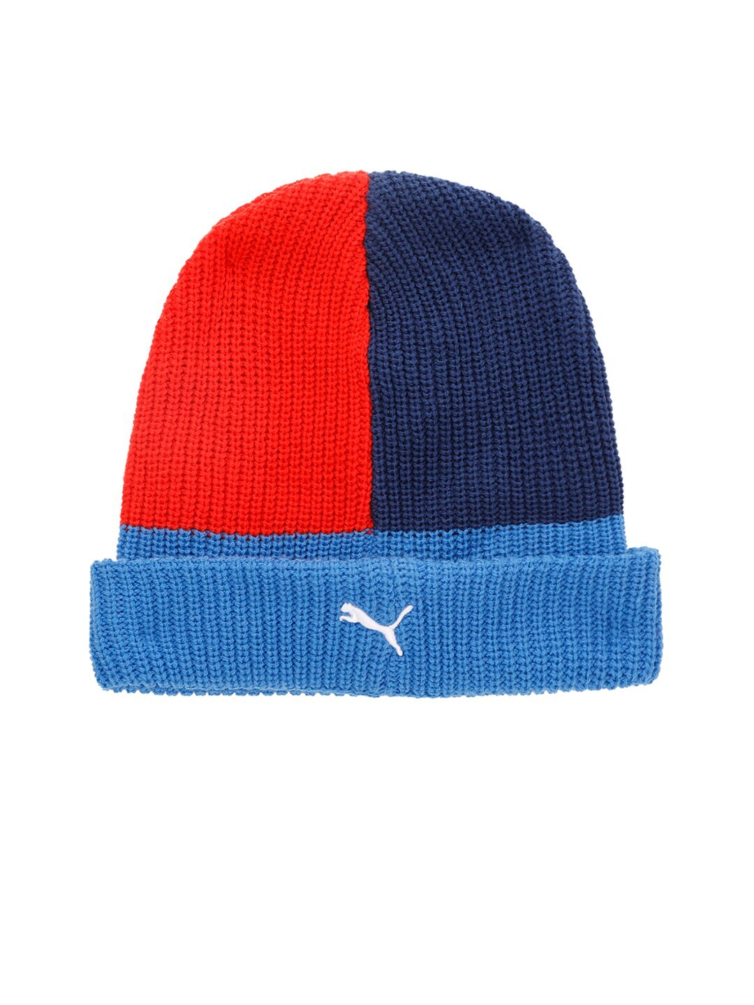 

Puma Unisex Blue & Red Colourblocked BMW M Motorsport Classic Cuff Beanie